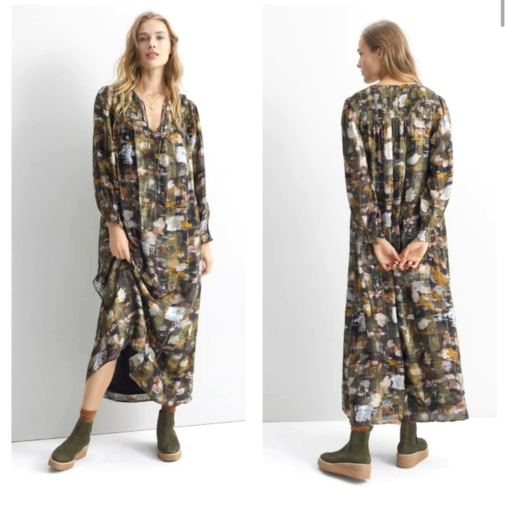 NWOT Metallic Anthropologie Maxi